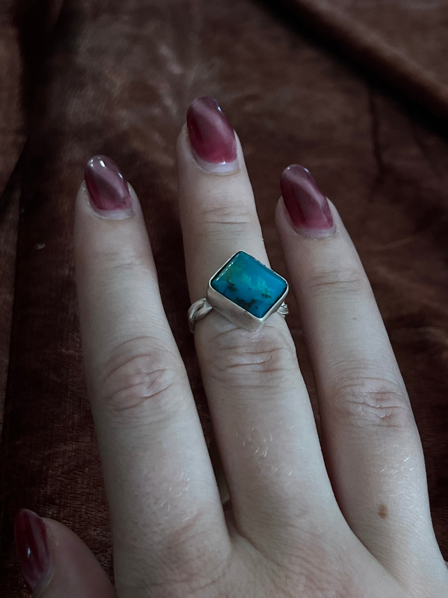Turquoise Sterling Silver Braided Band Ring
