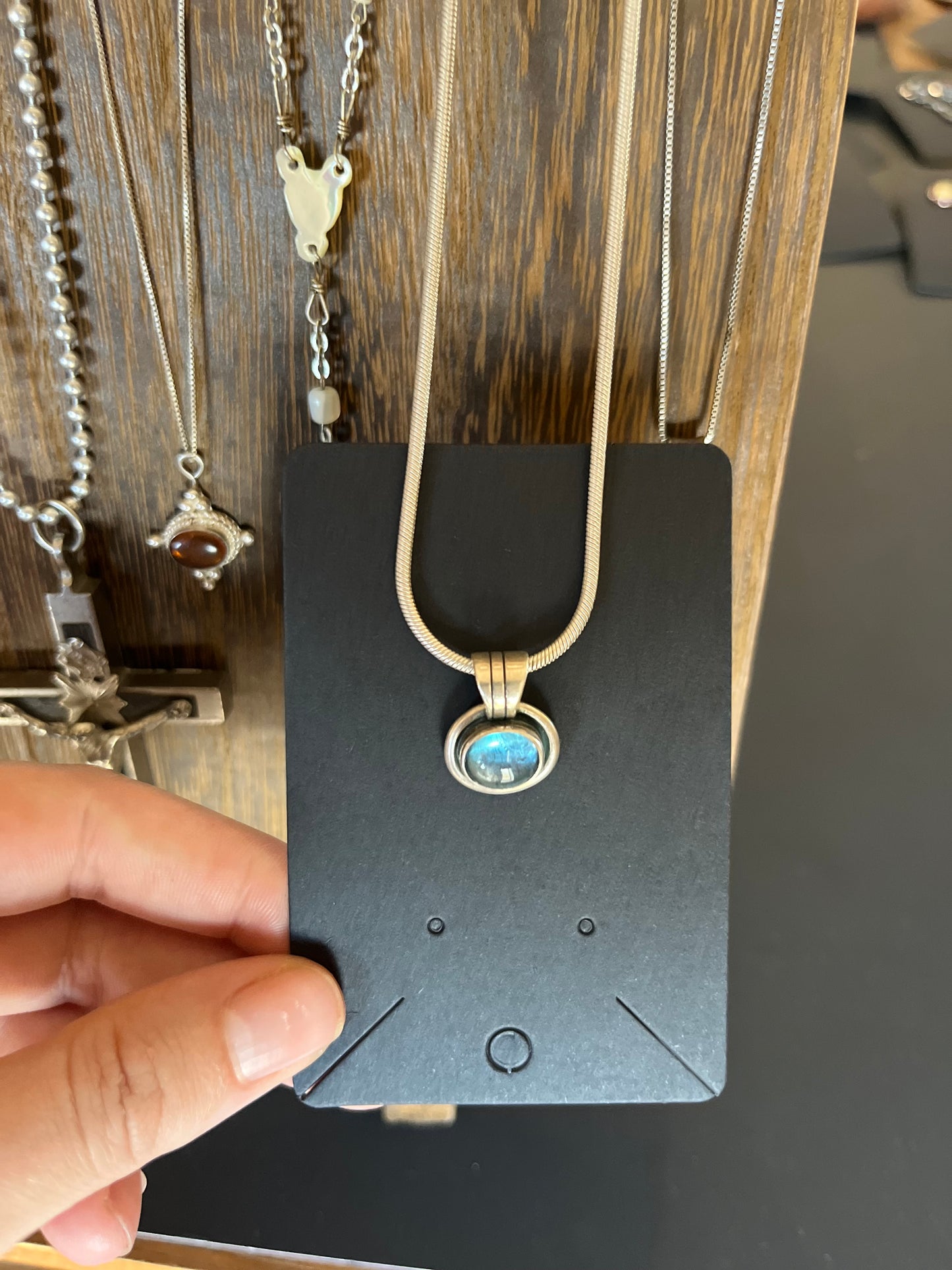 Sterling Silver Labradorite Pendant Necklace
