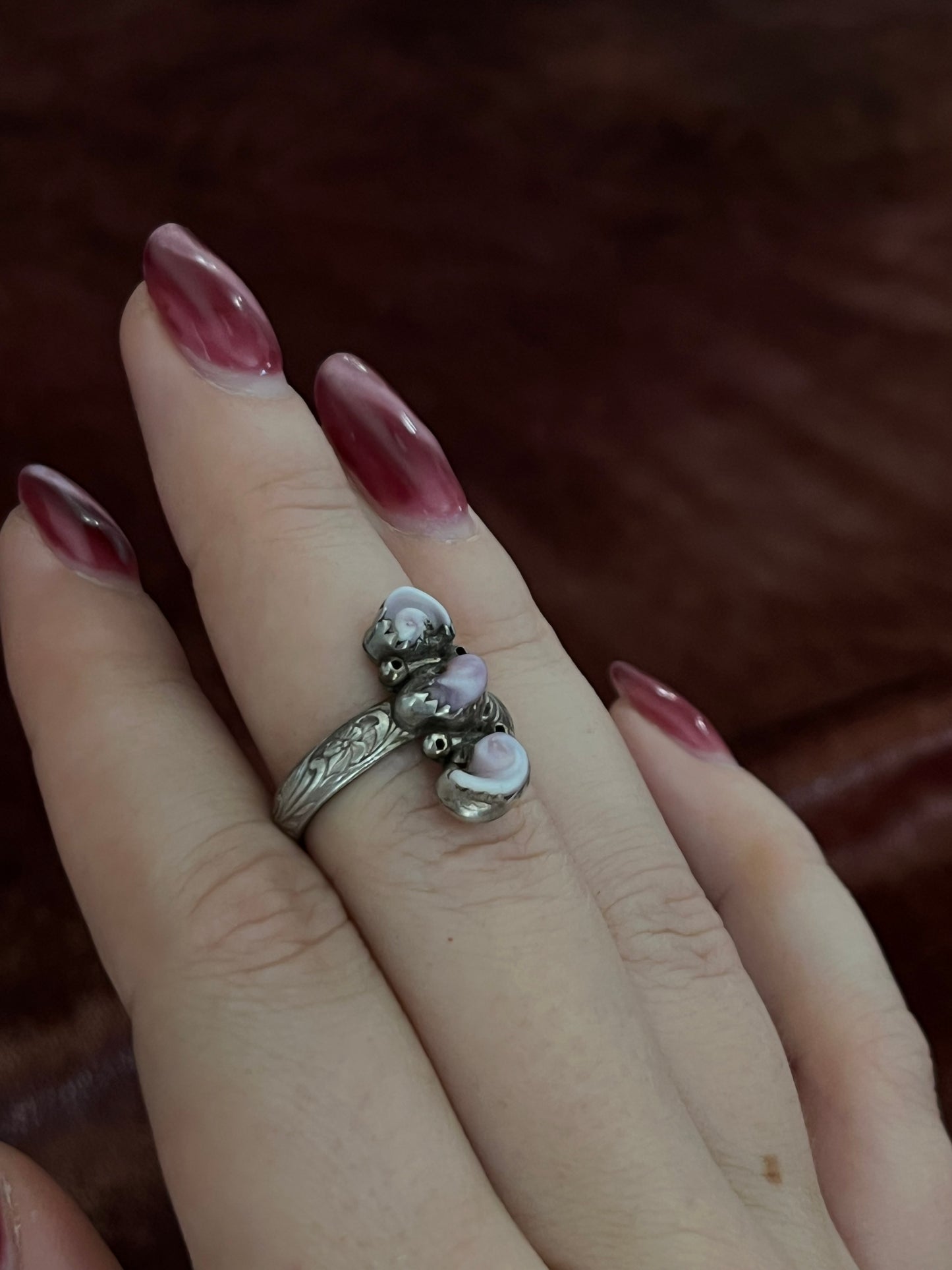 Vintage Sterling Silver Shell Ring