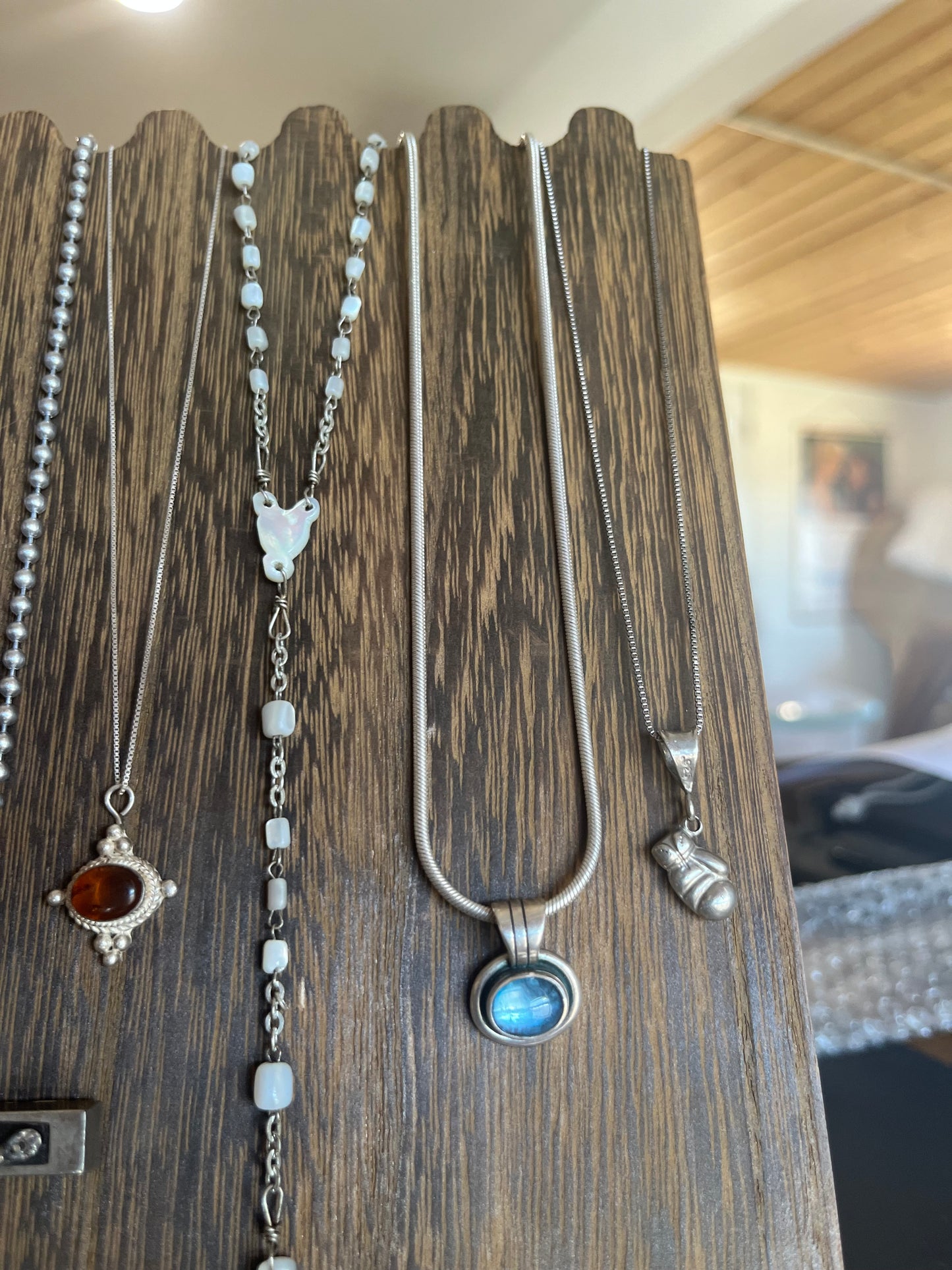 Sterling Silver Labradorite Pendant Necklace