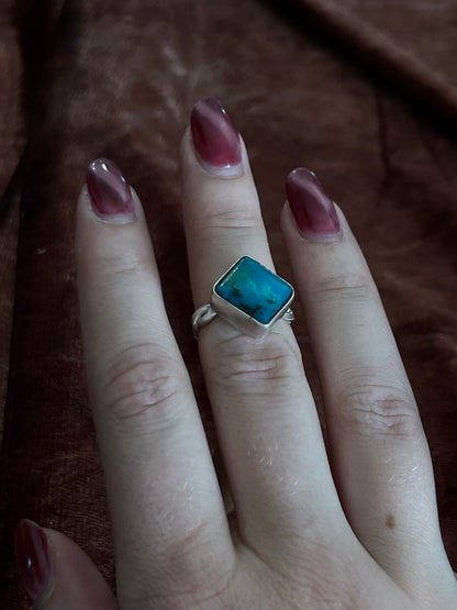 Turquoise Sterling Silver Braided Band Ring