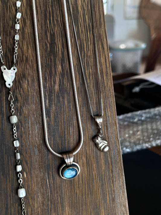 Sterling Silver Labradorite Pendant Necklace