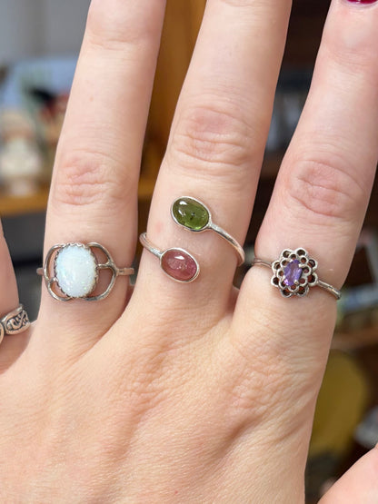 Sterling Silver Tourmaline Ring