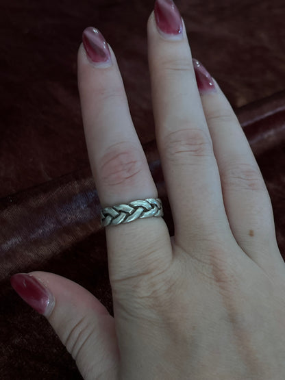 Sterling Silver Rope Band Ring