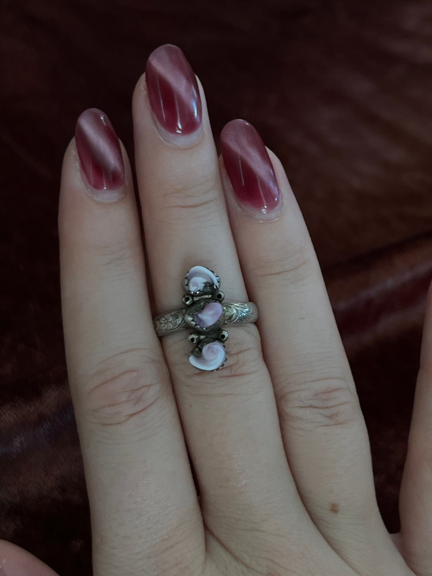 Vintage Sterling Silver Shell Ring