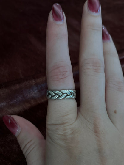 Sterling Silver Rope Band Ring