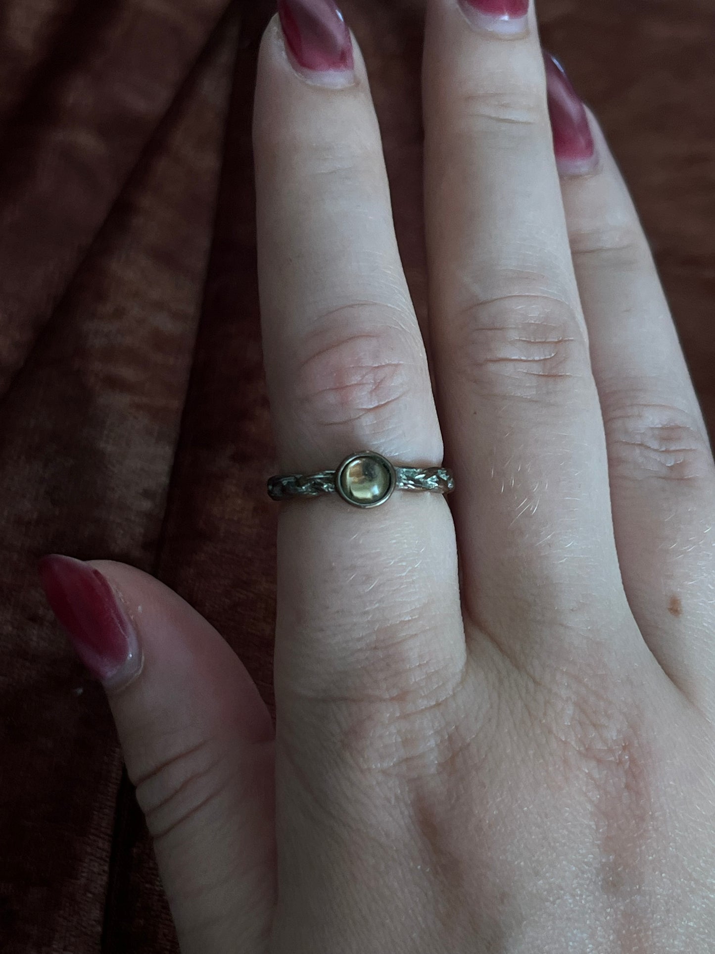 Gold Duo Tone Sterling Silver Ring