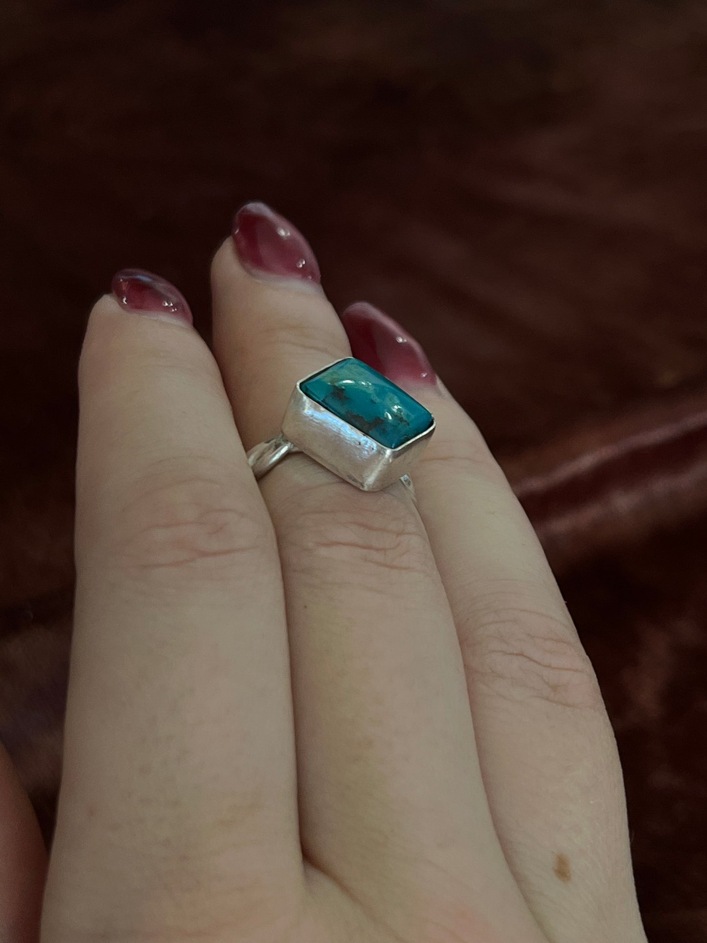 Turquoise Sterling Silver Braided Band Ring
