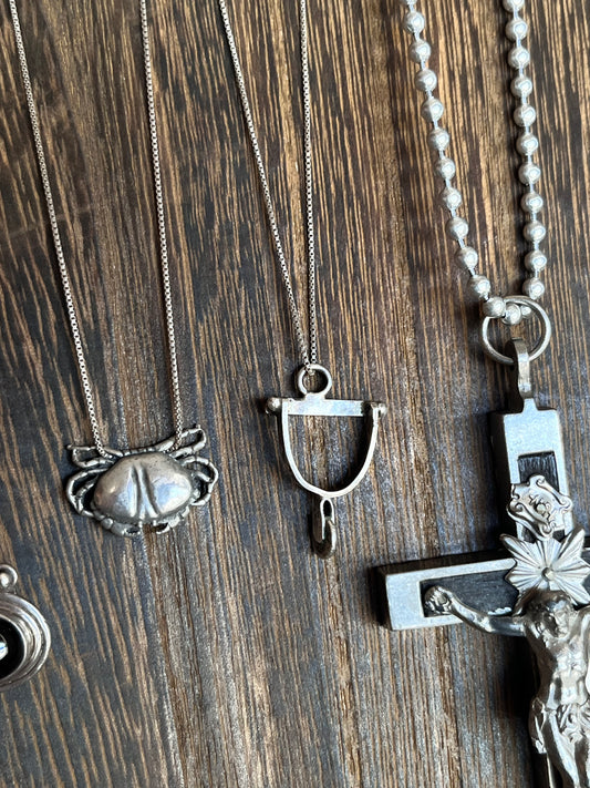 Sterling Silver Spur Pendant + Chain